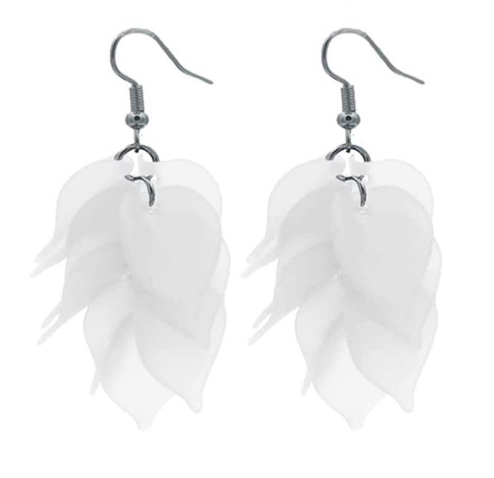 Acrylic Flower Petal Drop Earrings